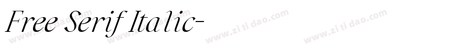 Free Serif Italic字体转换